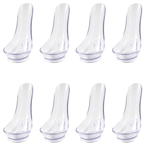Lasenersm 8 Pieces Tobacco Pipe Stand Holder - Portable Plastic Pipe Display Rack For Single Pipe, Clear