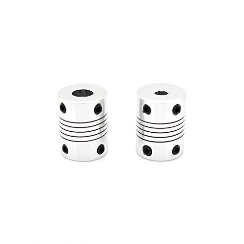 2PCs Flexible Couplings 5mm to 8mm for NEMA 17 Shaft and T8 Lead Screw for RepRap 3D Printer or CNC Machine - size: 5mm to 8mm