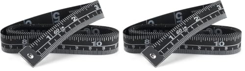 Win Tape Set of 3 Soft Tape Measure, Black Color Sewing Tape Measure, Measuring Tape for Body and Cloth (152cm / 60'') (Pack of 2) - size: 152cm / 60'' (Pack of 2)