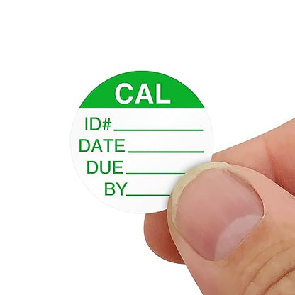 SmartSign Calibration Labels | Pack of 200, 0.75" x 0.75", Write-On Vinyl Stickers, Made in USA - color: Green on White Write-on Labels