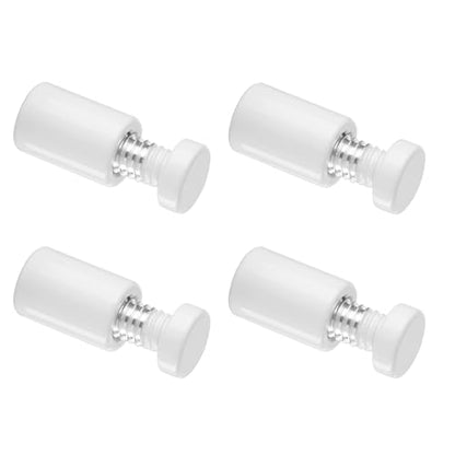 Sign Standoff 1/2" x 3/4", Solid Aluminum Sign Standoff Screws Mounting Hardware Polished White for Glass Panel, Acrylic Panel,Pack of 4 - color: White, size: 1/2"x3/4" 4 Pack