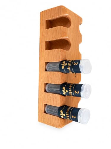 Wooden Insect Pin Vial Organizer, 10-Slot Storage Holder for Entomology Specimen Collections