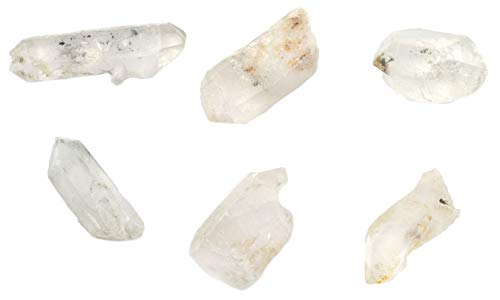EISCO 6PK Raw Quartz, Mineral Specimen - Approx. 1"- Geologist Selected & Hand Processed - Great for Science Classrooms