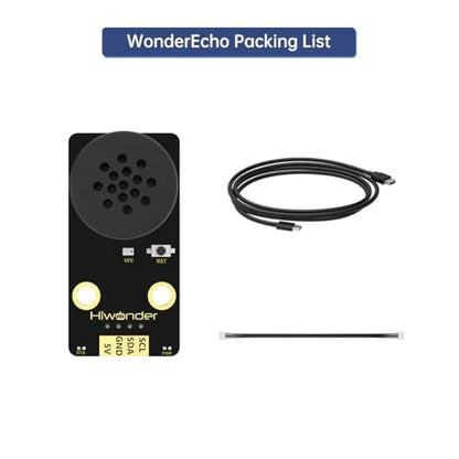 AI Voice Sensor Module Voice Broadcasting Command Recognition Custom Wake Words Programmable Robot Sound Sensor Offline Speak Control for Arduino/RaspberryPi/ESP32/Jetson Development, WonderEcho