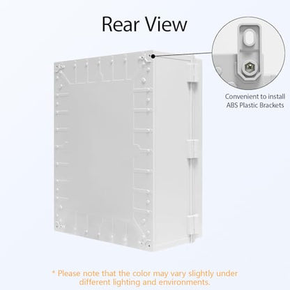 Electrical Box IP65 Waterproof Dustproof ABS Plastic Enclosure Outdoor and Indoor Project Box Hinged Cover with Mounting Plate Wall Brackets, Outer Dimension 19.7"x 15.7" x 7.9", Grey - size: 19.7"x 15.7" x 7.9" (1pc)