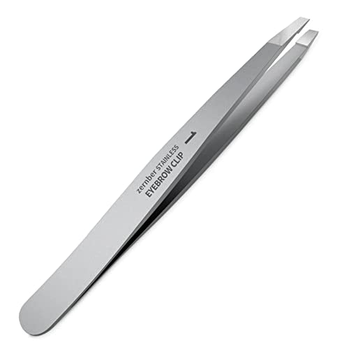 Eyebrow Hair Removal Tweezers, Slant Tweezer Handmade Professional Eyebrow Facial & Hair Remover Better closure Stainless Steel - color: 1 Pack (Slant)