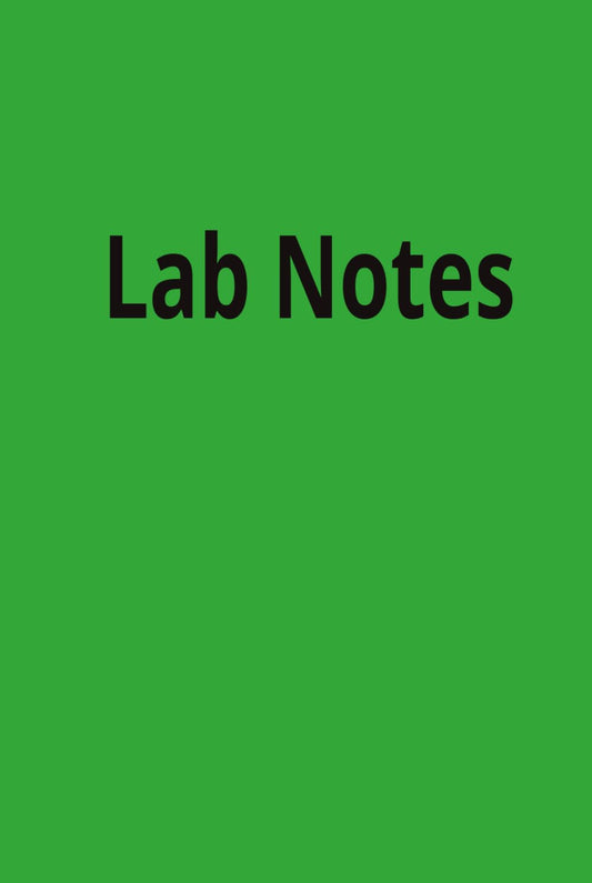 The Lab Notebook: A Practical Laboratory Research Journal for Experiments, Data, Observations, Protocols, Scientific Notes & more | 6” x 9” (15.24 ... and lined paper in one with index | Hardcover