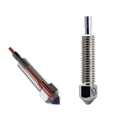 Microswiss FlowTech™ CHT High Flow - CM2™ Nozzle - Equipped with CHT Technology - Multi Filament Channel Design - Copper Body, M2 Hardened High Speed Steel Tip, Long Life, Wear Resistant (.8mm) - size: .8mm