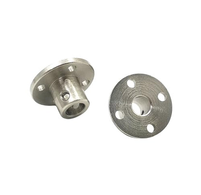5 Pcs 6.35 mm Flange Shaft Couplings,High Hardness Metal Axis Bearing Fittings Motor Connector with M3 Screws and Allen Wrench for DIY Model Motors Accessories Coupler - size: 6.35mm, style: 6.35mm