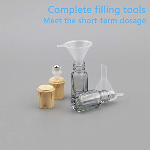 3mL Glass Roller Bottles for Essential Oils, Roller Ball Applicator - color: Black