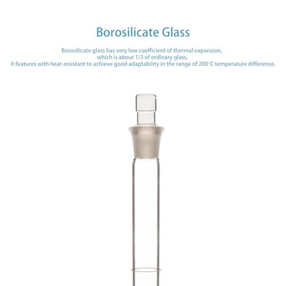 stonylab Glass Volumetric Flask Class A with Glass Stopper, Borosilicate Glass Heavy Wall Volumetric Flask Tolerance ±0.02 ml, 10 ml - size: 10 ml