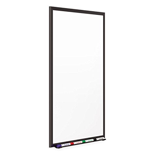 Quartet Magnetic Porcelain Whiteboard, 2' x 3' White Board, Premium, Duramax, Black Aluminum Frame (2543B) - color: Black, size: 36"W x 24"H