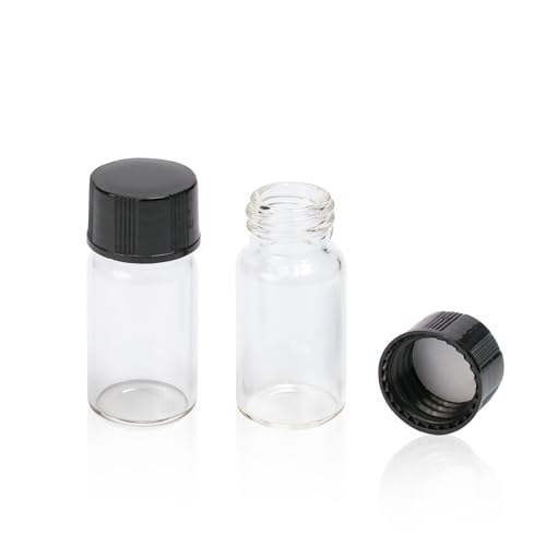 ALWSCI 100PCS 3ML Clear Tiny Glass Vials with Screw Caps - color: Clear Glass Sample Vial, size: 3ML 16*33MM