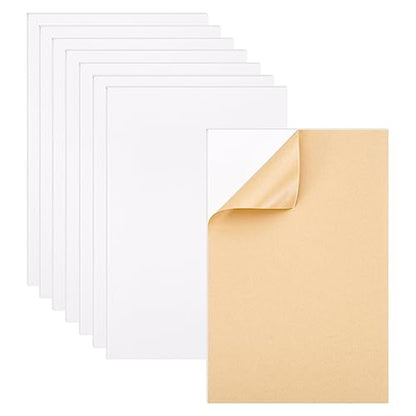 BENECREAT 8Pcs Mounting Board, 3mm Thick Self Adhesive Foam Stamp Poster Board for Cross Stitch Picture Embroidery Office and Art Projects Display, 15x9.8inch - size: 15x9.8"