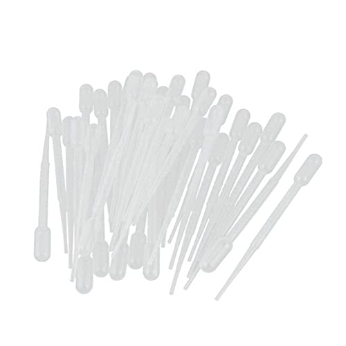AKOAK 100 Pcs 2ML Plastic Transfer Pipette, Disposable Essential Oil Pipette, Scale Calibrated Dropper for Lip Gloss, Essential Oils, Science Experiments, DIY Art, Makeup Tools