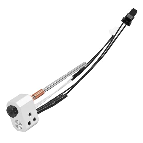 Hotend Print Head Extruder Kit for Prusa I3 MK4, 3D Printer Assembled Hot End Kit Replacement with Thermistor, Heater Cartridge, Heating Block, Brass Nozzle and Silicone Cover