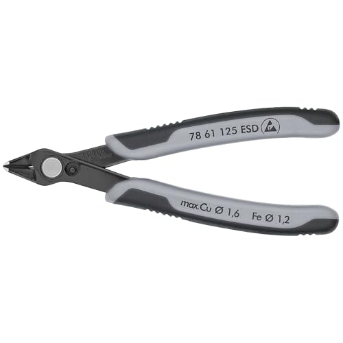 KNIPEX Tools - Electronics Super Knips, ESD (7861125ESD), 5-Inch - size: 5-Inch