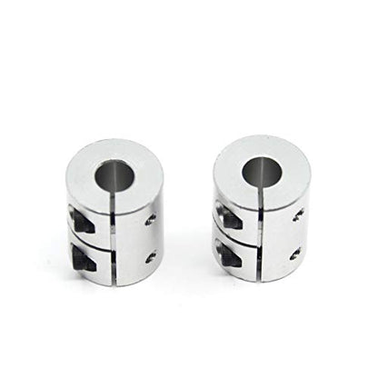 2 PCS 8mm to 8mm Shaft Coupling 25mm Length 20mm Diameter Coupler Aluminum Alloy for 3D Printer CNC Machine (8x8mm) - size: 8x8mm