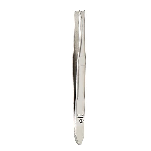 e.l.f. Slant Tweezer, Professional Quality Stainless Steel, Provides a Strong Grip, Removes Hairs Accurately, Shapes, Defines, Easy To Use, Ergonomically-Designed - size: 1 Count ( pack of 1)