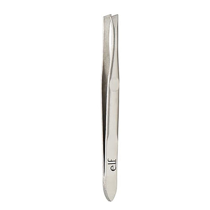 e.l.f. Slant Tweezer, Professional Quality Stainless Steel, Provides a Strong Grip, Removes Hairs Accurately, Shapes, Defines, Easy To Use, Ergonomically-Designed - size: 1 Count ( pack of 1)