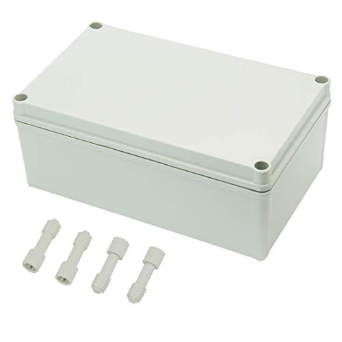 Zulkit Junction Box ABS Plastic Dustproof Waterproof IP67 Junction Boxes Universal Electrical Project Enclosure DIY Electronic Project Box Grey 9.84 x 5.91 x 3.94 inch (250 x 150 x 100 mm) - size: 9.84" x 5.91" x 3.94"