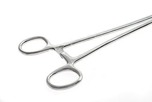 SE 16-Inch Stainless Steel Curved Forceps - Self-Locking, Serrated Tip for Precision Grip and Clamping - Perfect for Crafting, Fishing Tasks, Jewelry Making, and More! -616FC - size: 16", style: Curved