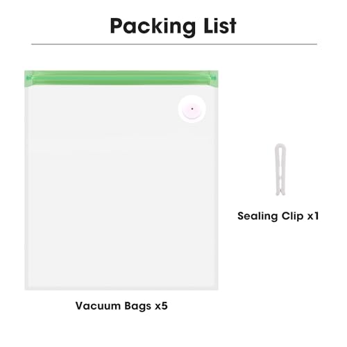 eSUN 3D Printing Filament Vacuum Storage Bag, Spool Storage Sealing Bags Dust Proof Humidity Resistant for Keeping Filament Dry, 5 Vaccum Bags Only - color: 5 Vaccum Bags Only