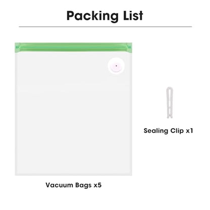 eSUN 3D Printing Filament Vacuum Storage Bag, Spool Storage Sealing Bags Dust Proof Humidity Resistant for Keeping Filament Dry, 5 Vaccum Bags Only - color: 5 Vaccum Bags Only