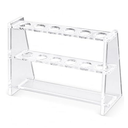 RUIAN Acrylic Test Tube Rack 6 Wells Clear Holder for 10ml Centrifuge Tubes
