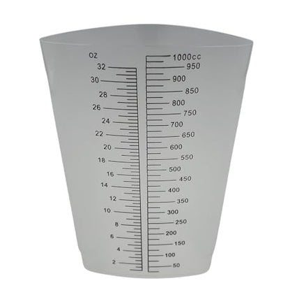 32 oz Graduated Plastic Triangular Container Three-Sided Beaker for Measuring and Mixing (10 Pack)