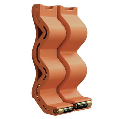 AA & AAA Battery Chute Combo, Wall-Mounted Battery Organizer & Dispenser – No-Jam FIFO Design, Holds 18 AA & 25 AAA Batteries – Red - color: Red