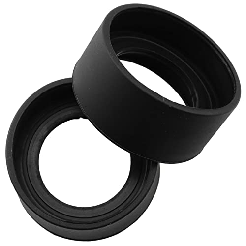 LQ Industrial Soft Rubber Eyepiece Cup - 1 Pair Cover Guard for 32-36mm Stereo Microscope (Flat Angle)