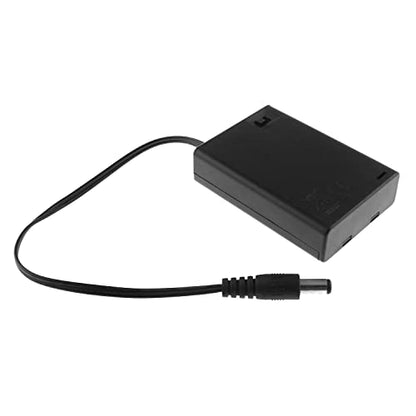 DGZZI AA Battery Holder 3x1.5V 4.5V AA Battery Case Box with DC 5.5x2.1mm Male Connector, On/Off Switch and Cover Battery Storage Case