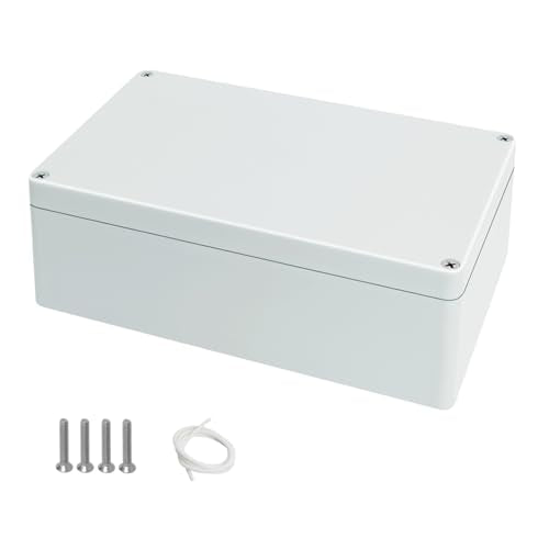 Junction Box Waterproof Plastic Project Box IP65 Plastic Project Box Electrical Box Enclosure Gray White 7.87"x 4.72"x 2.95"(200x120x75mm) - color: Gray White, size: 7.87" x 4.72" x 2.95"