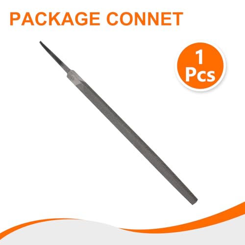 HARFINGTON Triangle Coarse Teeth Cut File 10" Double Cut Teeth High Carbon Steel Hand Rasp File Without Handle for Metal Wood Deburring Removing - size: 10", style: Coarse