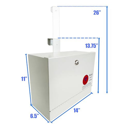 Over-the-Door Specimen Drop Box with Key Lock