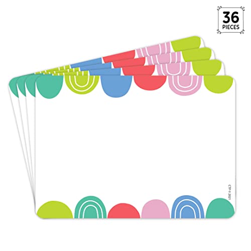 CTP Rainbow Drops Badge Labels for Classroom (Creative Teaching Press 10619) - color: Rainbow Doodles