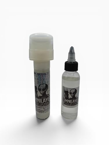 OMNILAYER 3D Printing Bed Adhesive Compatible with Bambu Labs, Flash Forge, Creality, Snapmaker. Works on PEI, PEO, Smooth, Textured, Glass. (30mm + 60ml) - color: 30mm + 60ml