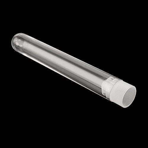 JAPCHET 250 PCS 10 ML Plastic Test Tubes, 16 x 100 MM Clear Test Tubes with Cap Test Tubes Bulk for Experiments and Party Storing - size: 250 Pack 10 ml