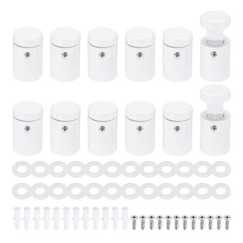 MECCANIXITY 12pcs Side Clamp Standoffs, 3/4" x 1" White Aluminum - color: White, size: 3/4" x 1"