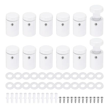 MECCANIXITY 12pcs Side Clamp Standoffs, 3/4" x 1" White Aluminum - color: White, size: 3/4" x 1"