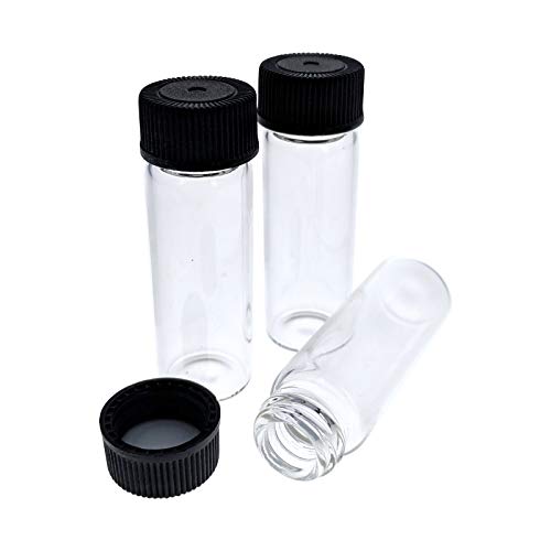 144pk 2 Dram Small Glass Vials with Screw On Cap, Hobby and Craft Lab Sample Vial Set - size: 2 Dram