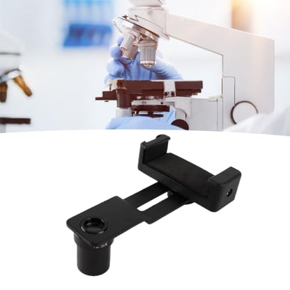 Microscope Lens Cellphone Adapter, Microscope Smartphone Camera Adapter Mount with 12.5X Eyepiece, for Eyepiece Tube 23.2mm, Fits Smartphones with a Width of 70 to 90mm