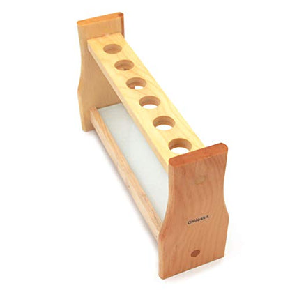 21mm/0.81" Wooden Test Tube Rack Holder - 25ml Test Tubes, 6 Slots - color: 25ml 6Slots