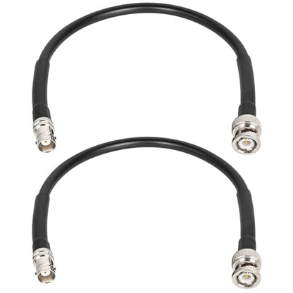 MOOKEERF BNC Male to BNC Female Coaxial Cable 50 ohm RG8X Coax Ultra Low Loss for Antenna, RF Radio, Modem, Oscilloscope, Spectrum, Analyzer, Signal Generator (1FT, 2PCS)