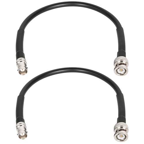 MOOKEERF BNC Male to BNC Female Coaxial Cable 50 ohm RG8X Coax Ultra Low Loss for Antenna, RF Radio, Modem, Oscilloscope, Spectrum, Analyzer, Signal Generator (1FT, 2PCS)