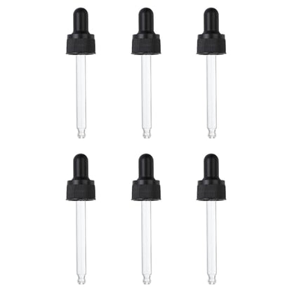 PATIKIL Glass Eye Dropper Caps, 6 Pcs Plastic Glass Dropper Closure Top for 30ml(1oz) Essential Oils Bottle, Perfume, Lab Experiments, Black - size: 30ml