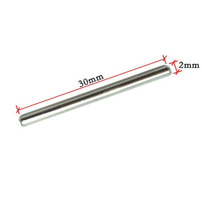 EUDAX 100Pcs STEM Toys Shaft Round Rod Axles for DIY Toy RC Car Boat Helicopter Model Part (2mmx30mm) - style: 2mmx30mm