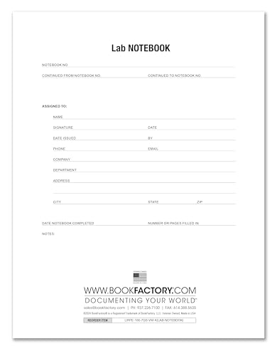 BookFactory Black Lab Notebook, Laminate Hardbound, 100 Pages - color: Black