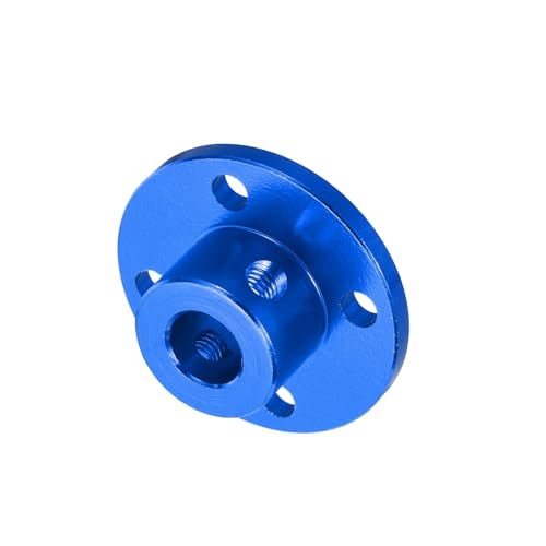 MECCANIXITY 2pcs 8mm Bore Rigid Blue Flange Coupling Connector Aluminum Hub - color: Blue